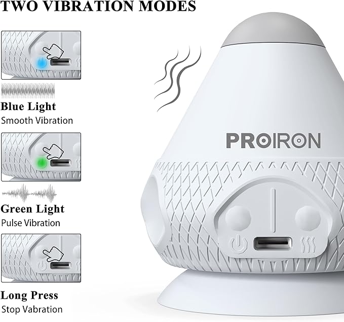 PROIRON Mountable Massage Ball Vibrating & Heating Hand Free,Deep Tissue Massage Trigger Point Therapy for Back Neck Feet Body, Myofascial Release Muscle Soreness & Joint Pain Relief