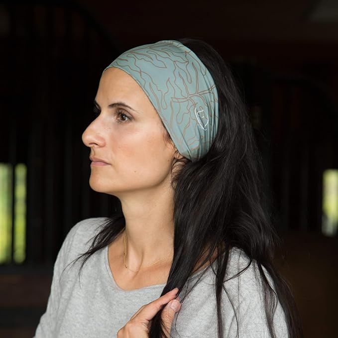 Equestrian Headbands Designed to Wick Moisture and Protect Hair Under Helmets, for Horseback Riding, Biking, and Securing Ear Buds