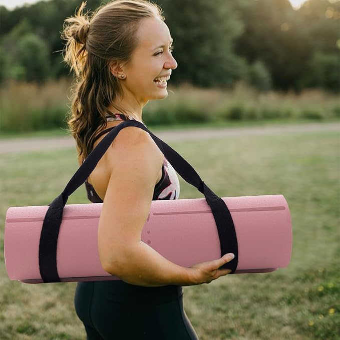 UMINEUX Yoga Mat Extra Thick 1/3'' & 2/5" Non Slip Yoga Mats for Women Eco Friendly TPE Fitness Exercise Mat with Carrying Sling & Storage Bag