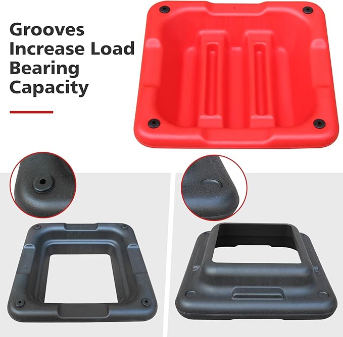 16" x 16" Adjustable Workout Aerobic Exercise Step Platformwith Adjustable Risers, Non-Slip Rubber Surface for Home Gym Cardio Training