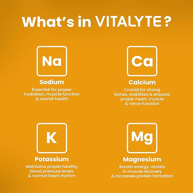 Vitalyte Electrolytes Packets Isotonic Sports Drink | Electrolytes Powder Packets Sports Nutrition Electrolyte Replacement Drinks Dehydration Relief Packets