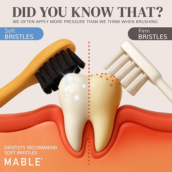 Bamboo Electric Toothbrush Heads | Compatible with Gleem Electric Toothbrush | 4 Brush Heads with Soft Bristles | Plant-Based Adult Size Replacement Heads