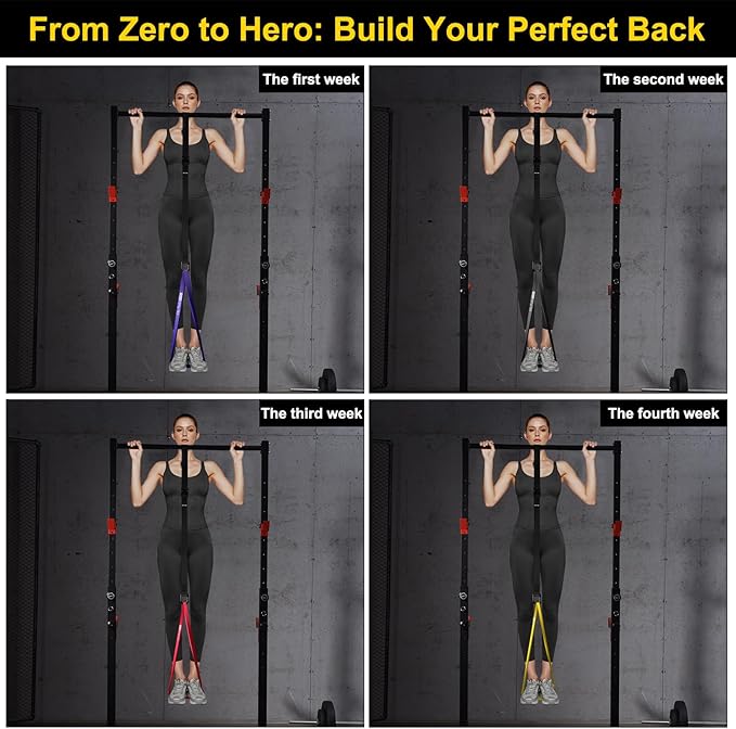 Ally Peaks Pull Up Assistance Bands,Heavy Duty Resistance Band for Pull Up Bar,Adjustable Weight/Size with Fabric Feet/Knee Rest Pull up bands,Up to 410lbs Assistance,resistance bands and assist bands