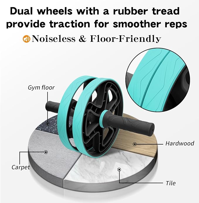 Ab roller wheel abdominal exercise core workout weight loss no noise easy to assembling light weight perfect home gym equipment for men & women