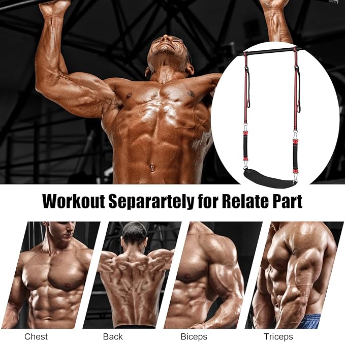 Pull Up Assistance Bands with Fabric Feet/Knee Rest, Heavy Duty Pull Up Resistance Bands, Pull up Assist Bands Pull-up Exercise Band for Chin-up Workout, Body Stretching