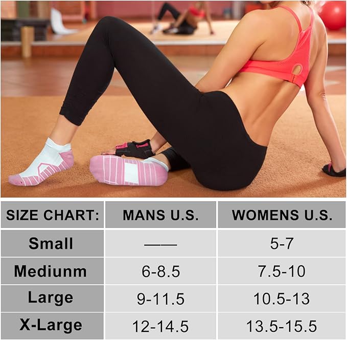 Hylaea Athletic Running Socks Cushion Padded Moisture Wicking Low Cut