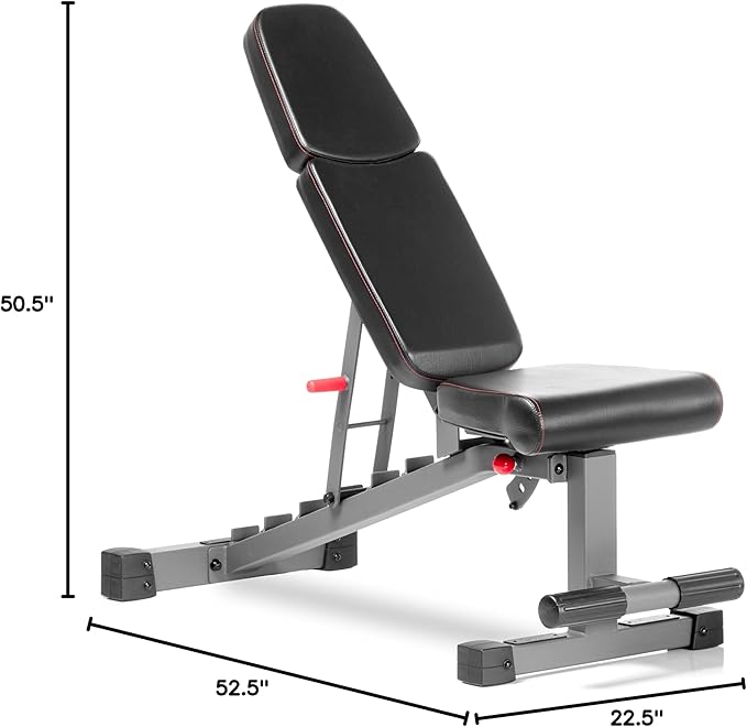 XMark Adjustable Weight Bench, High Performance Adjustable Bench, 1500 lb Weight Capacity, Strength Training Adjustable Benches for Commercial or Home Use