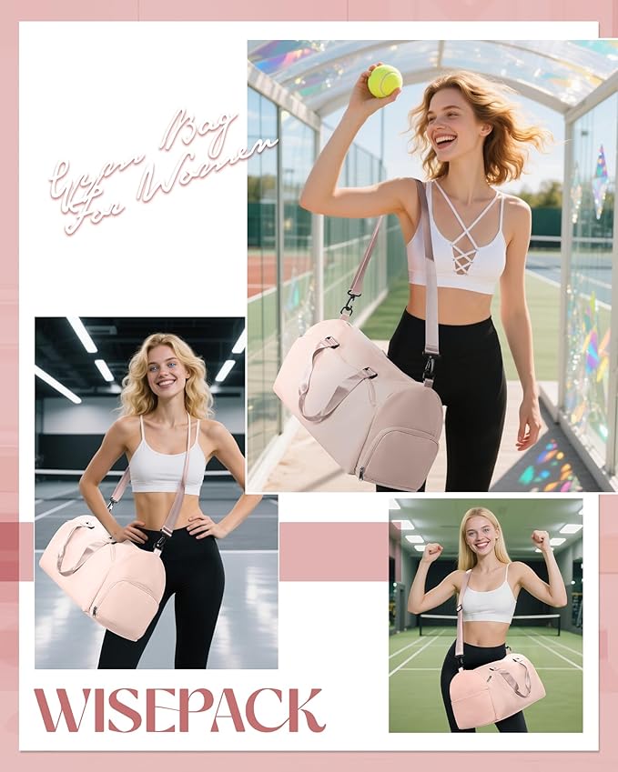 Gym Bag Womens,Travel Duffel Carry on Bag Sport Tote Bag Weekend Overnight Bag