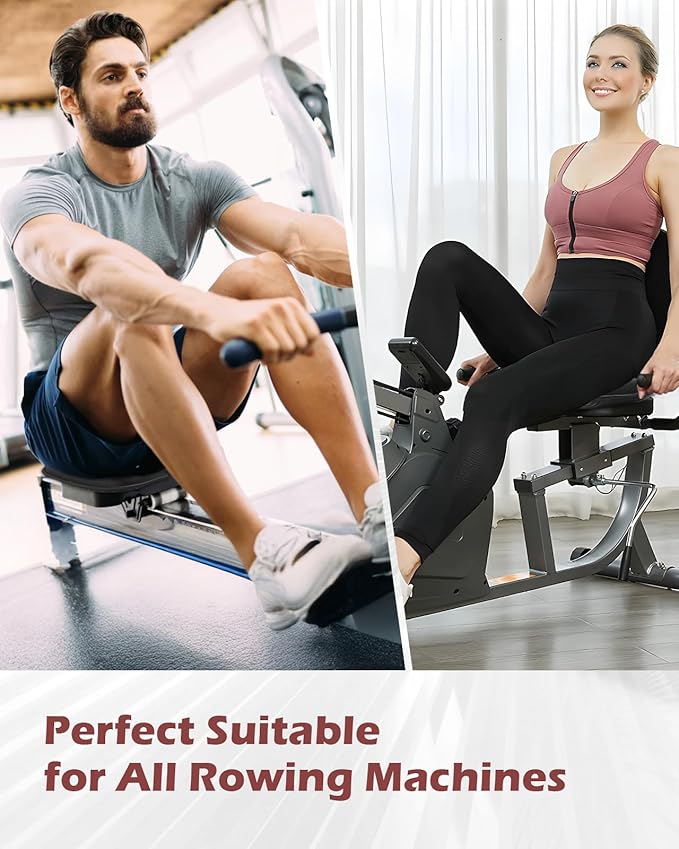 Rowing Machine Seat Cushion for The Concept 2 Rowing Machine with Extra Sports Headband, Memory Foam Row Machine Pad-Compatible with Concept 2 Rower, Recumbent Stationary Bike, Watter Rower