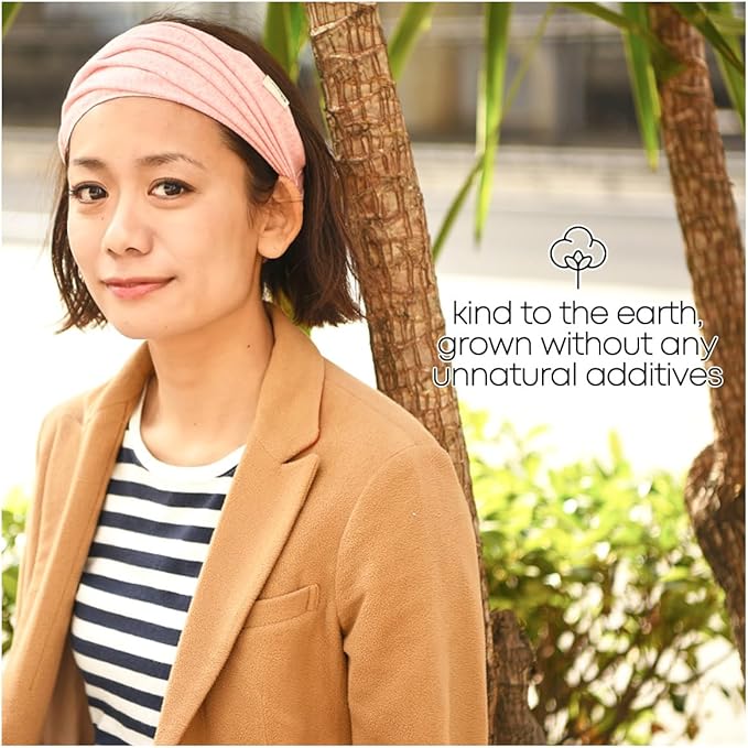 CHARM Organic Cotton Headband Pre-Tied Bandana - Mens Womens Hairband Chemo Head Bands