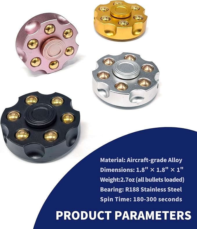 4pcs Alloy Metal Fidget Spinners,High-Speed Bearing & Weight Adjustable,Stress Relief Fidget Toys Adults