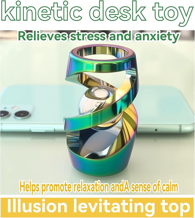 Metal Fidget Toy, Fidget Spinners, Adult Fidget Toys, Fidgets for Anxiety and Stress, Desk Adult Fidgeting Stress Relief Gift (Colorful)