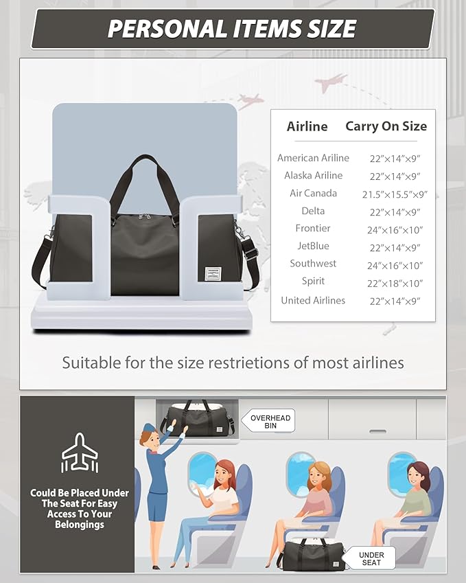 Gym Bag Womens,Travel Duffel Carry on Bag Sport Tote Bag Weekend Overnight Bag