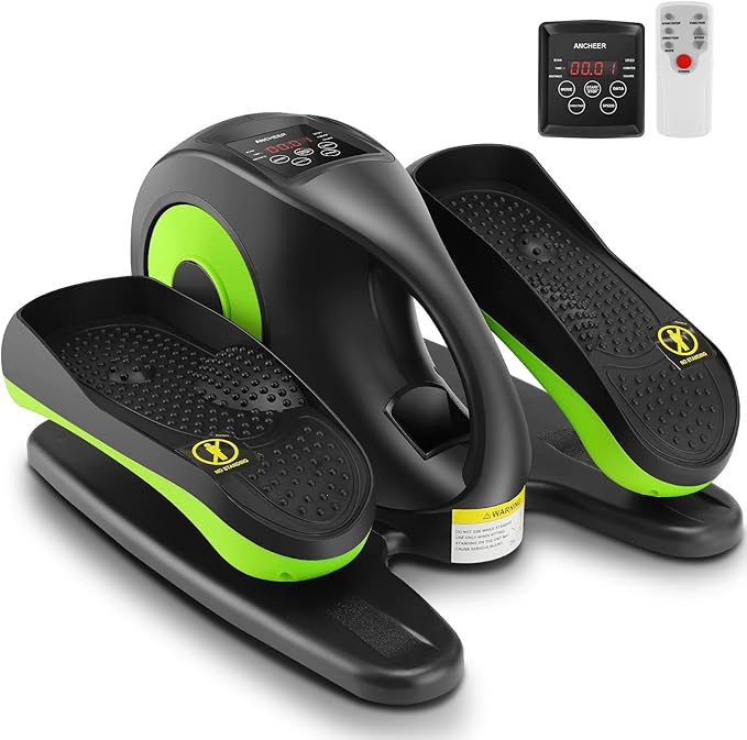 ANCHEER Under Desk Elliptical Machine, Electric Seated Pedal Exerciser as Seen on, Mini Elliptical Machines for Seniors, LCD Display Monitor, Portable Quiet Elliptical Machine, Leg Exerciser for Home