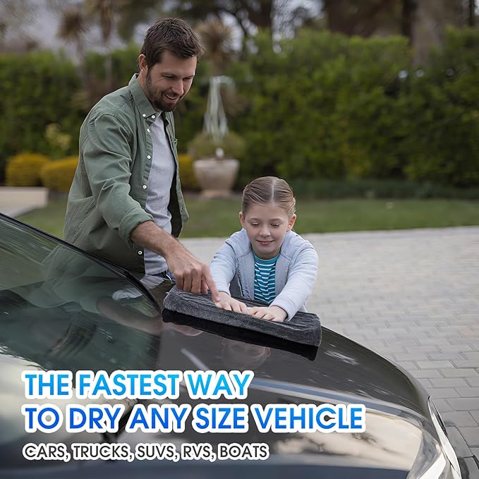 Car Drying Towel, 48"x24" Extra Large Twisted-Loop Car Cleaning Towel,1300GSM Super Absorbent, Streak Free Microfiber Cleaning Cloth for Cars, Trucks,Full-Sized SUVs