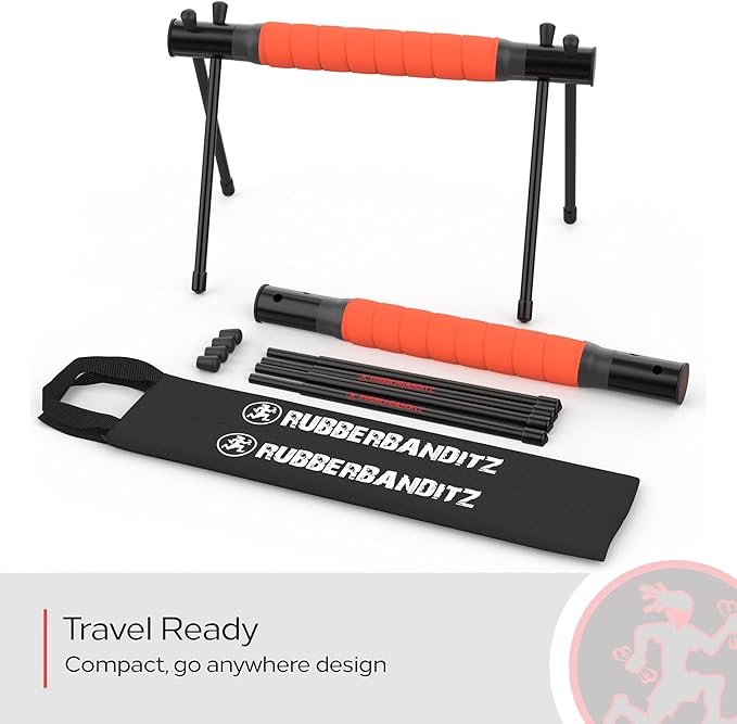 Rubberbanditz Parallette, Parallel Bars & Dip Station | At Home Gym Workout Equipment, L-Sit Bars & Calisthenics Equipment for Home. Perfect for Push Ups, Dips, Handstands & Gymnastics.