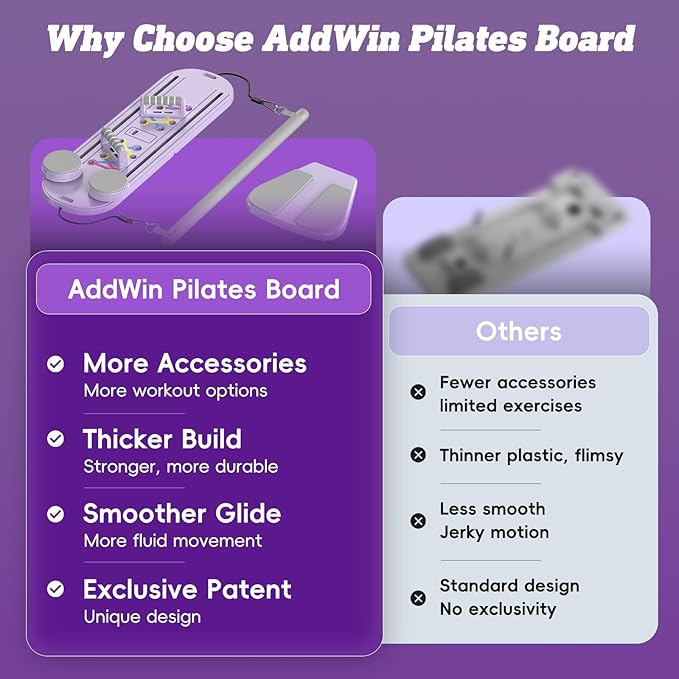 Pilates Board, Pilates Reformer Set, Pilates Machine 15-in-1 Multifunctional Abdominal Board for Home Office Workout, Foldable Portable Pilates Reformer Board for Women