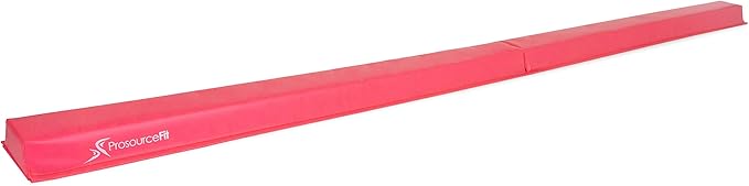 ProsourceFit Gymnastics Balance Beam for Kids, 9ft Long Firm Folding Floor Beam with Non-Slip 4-inch Wide Surface for Safe Gymnastics Practice at Home or Gym