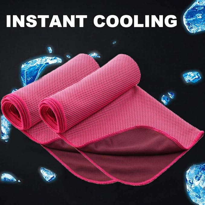 Peicees 20Pcs 40x12'' Microfiber Neck Cooling Towels Sports Sweat Towels Headband for Travel Beach Swimming Camping Climbing Gym Yoga Workout Backpacking, Quick Dry Super Absorbent Compact Lightweight