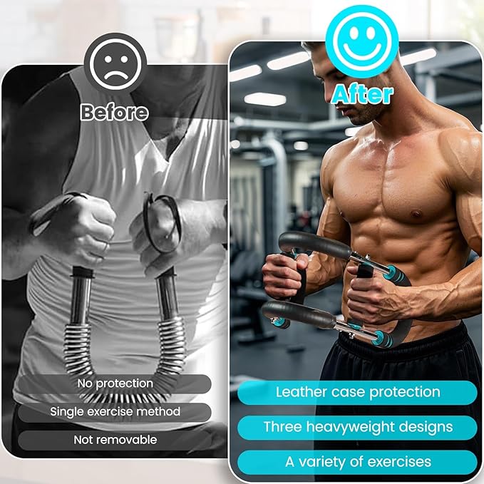 Twister Arm Trainer, Adjustable Chest Workout Equipment for Men & Women, Home Gym Strength Trainer, Muscle Builder & Strength Training for Arms, Chest