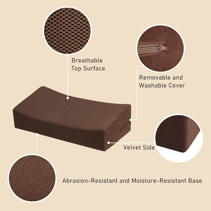 Meditation Cushion - Floor Pillow for Adults - Floor Seating & Meditation Pillow - Yoga Bolster with Washable Cover - High Density Responsive Bamboo Charcoal Foam for Sitting