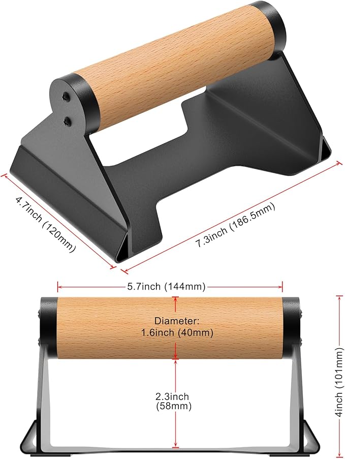 Kipika Push Up Bars, Pushup Stands, Ergonomic Wooden Handles, Anti-slip Rubber Base Pads, Parallettes Bars for Strength Training Equipment & Calisthenics, Perfect for Floor Workout Exercise