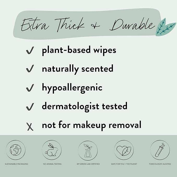 The Honest Company Nourish + Cleanse Naturally Scented Wipes | Cleansing Multi-Tasking Wipes | 99% Water, Plant Based, Hypoallergenic | Sweet Almond, 60 Count