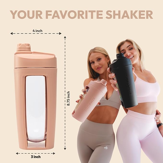 Odor-Free Fitness Bottle with Screw Lid – Round Shape, Leakproof, Eco-Friendly, Reusable Protein Shaker & Smoothie Bottle – Black, Blue, Pink, Beige, White, Purple (Beige, Pack Of 2)
