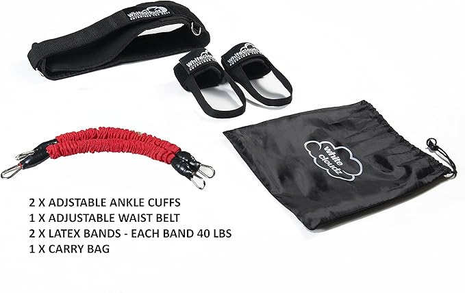 WHITECLOUDZ Vertical Jump Trainer, Professional Leg Strength Resistance Bands for Vertical Jump Training, Premium Jumping Trainer, Volleyball Trainer & Basketball Trainer