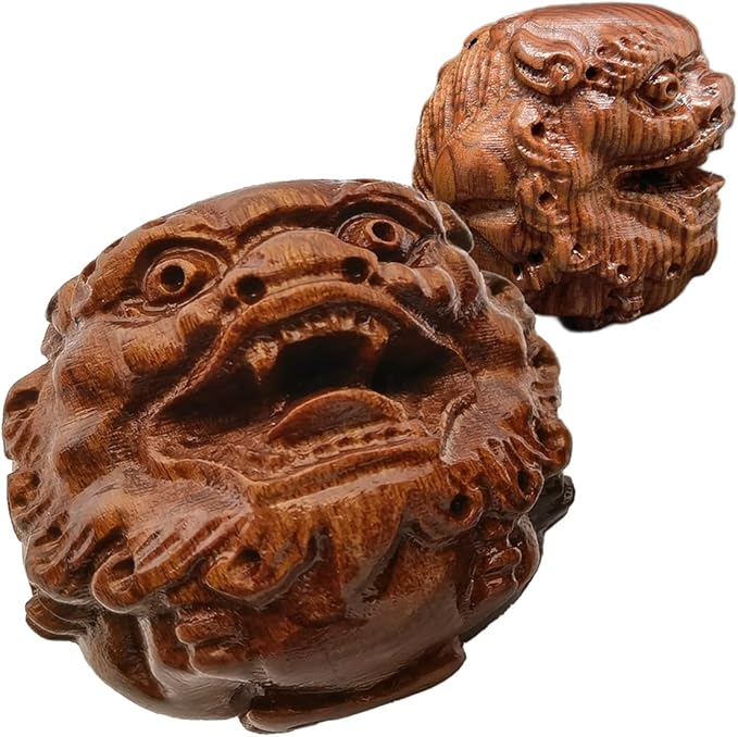 2PCS Lucky Sacred Beast Massage Balls – Attract Wealth & Fortune Blessing, Stress Relief, Hand Therapy & Muscle Relaxation, Finger Exercise & Meditation for Home, Office, School