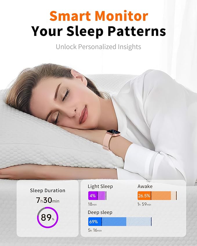 Smart Watch for Men Women Bluetooth Call, 1.85" HD Touch Screen AI Voice Smartwatch, Fitness Tracker with Sleep/Heart Rate Monitor, IP68 Waterproof, 100+ Sports Modes for Android & iOS