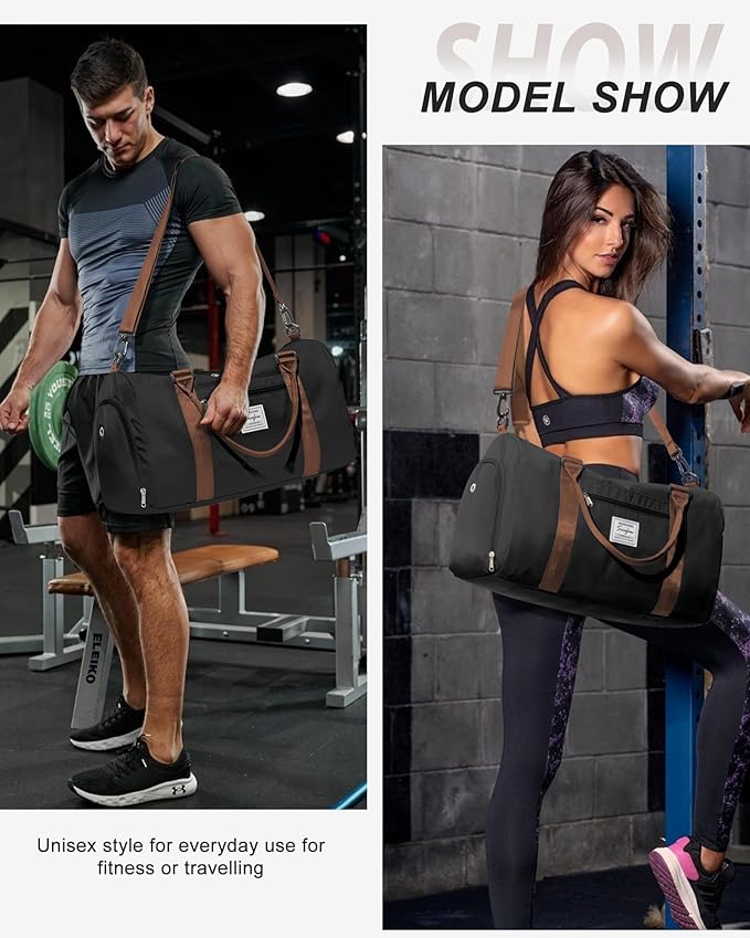 Gym Bag Womens,Travel Duffel Carry on Bag Sport Tote Bag Weekend Overnight Bag