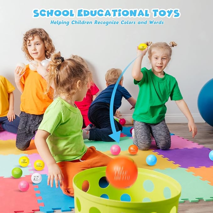 Jerify 72 Pcs Motivational Stress Balls Bulk Inspirational Stress Balls Colorful Foam for Adults Hand Exercise Small Therapy Fidget Relief Anxiety Toys for Coworkers Gifts Fidget(Fresh Colors)