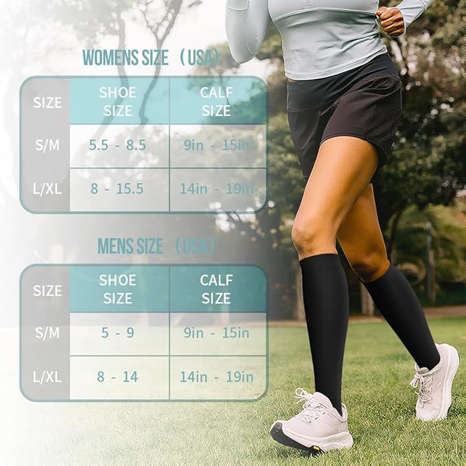 Copper Compression Socks for Women and Men(6 Pairs)-Best Support for Running, Athletic, Nursing, Travel