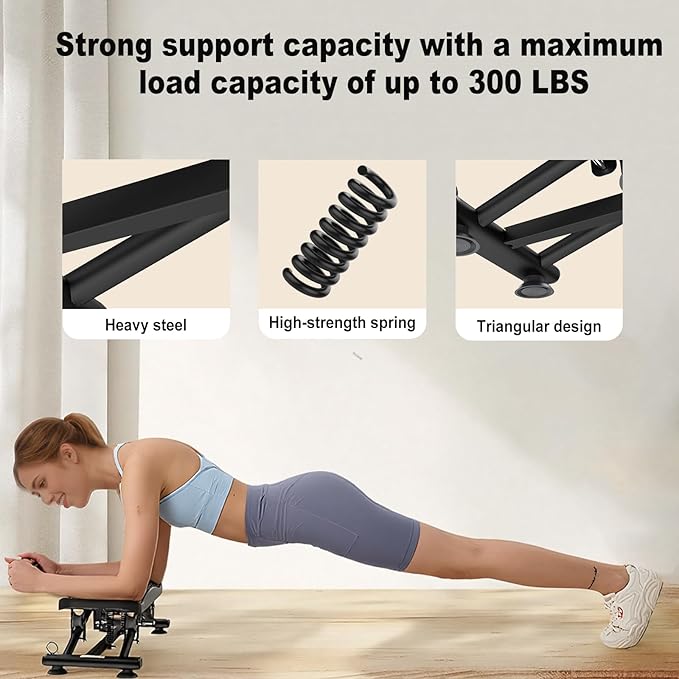 Ski Balancing Machine & Balance Board Trainer - Heavy-Duty 300LB Capacity Wobble Board with Resistance Bands & LCD Display for Cardio, Core and Full-Body Workouts