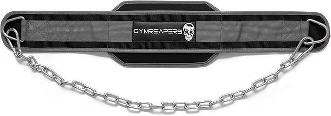 Gymreapers Dip Belt With Chain For Weightlifting, Pull Ups, Dips - Heavy Duty Steel Chain For Added Weight Training
