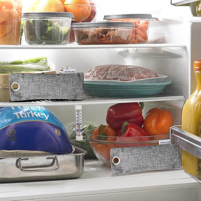 Marsheepy 24 Pack Charcoal Shoe Deodorizer Bags, Bamboo Charcoal Air Purifying bags, Odor Absorber, Odor Eliminator for shoes, Home, Closet, Pet(24X50g)