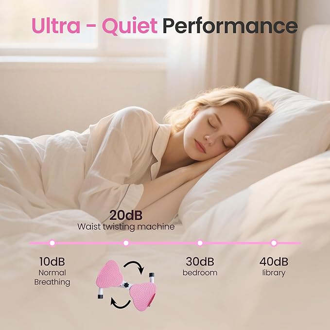 Waist Twister Machine, Ab Workout Equipment with 330 lbs Weight Capacity, Ab Twister Board for Women Men with Two Strong Highly Elastic Twisted Rope