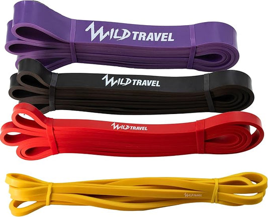 Wild Travel Chile- 4-Pack Resistance Bands Kit – Pull-Up Assist Bands for Crossfit, Gym, and Home Workouts