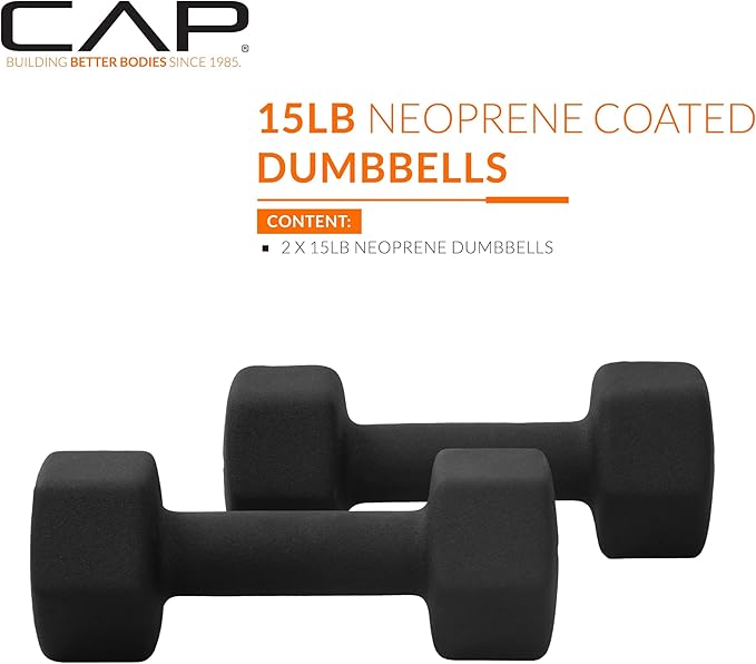 CAP Barbell Neoprene Dumbbell Weights Pairs & Sets | Multiple Colors