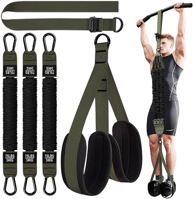 LEEKEY Resistance Bands, Exercise Bands with Handles,Pull Up Assist Bands - Bands for Working Out,Band for Men and Women Fitness Training, Physical Therapy,Home Workouts