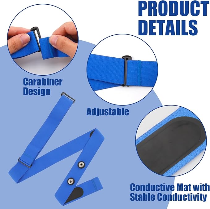 Heart Rate Monitor Chest Band for Polar H10 H9 H7, Adjustable Waterproof Replacement Chest Strap Compatible with Polar Garmin