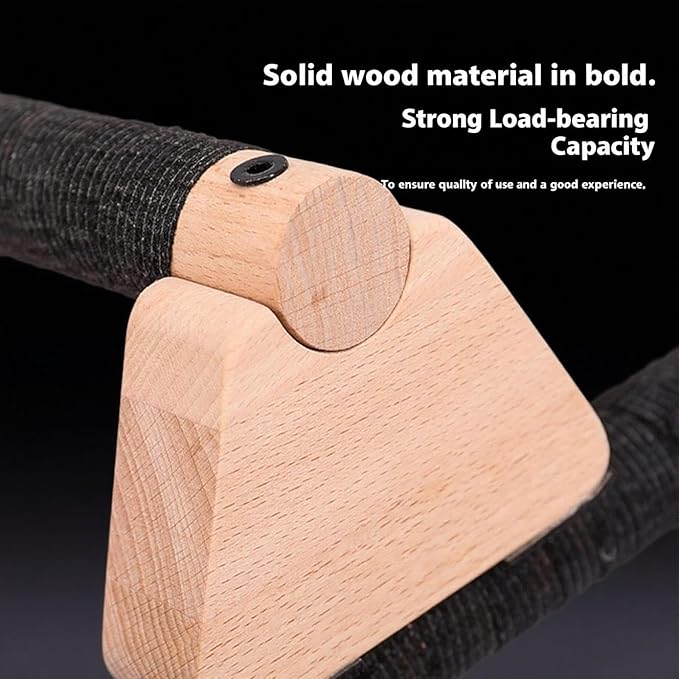 Parallettes Bars Wooden Push Up Bars with Non-Slip Base, 7.8 Inch Handstand Training Blocks & Push Up Handles, Portable Calisthenics Equipment for Home Workout Strength Training