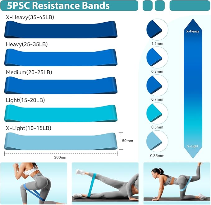 HASHMUST Pilates Ring Kit 12 PCS for Women, Home Workout Equipment with Magic Circle, Mini Exercise Ball, Resistance Bands, Massage Lacrosse, Yoga Strap, Full-Body Fitness Set for Toning & Gift