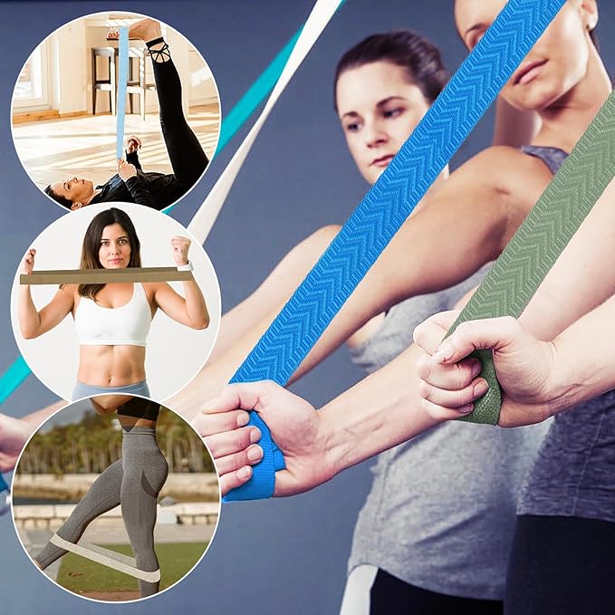 6 Packs Yoga Strap for Stretching Yoga Belt Adjustable Straps for Non Elastic Stretching Strap Exercise Straps for Pilates