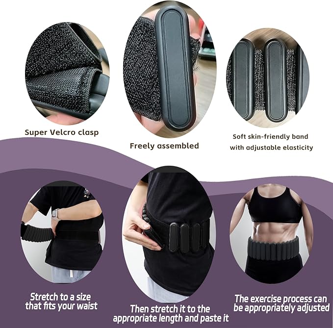 Silicone Adjustable Weighted Belt for Women & Men – DIY Weighted Walking & Exercise Belt with Removable Weights – Gym, Strength Training, Yoga, Hiking – Free Weight Adjustment for Wrist & Ankle