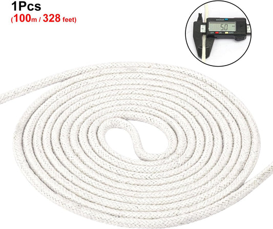 328 Feet Cotton Clothes line Rope-Premium Diameter 7/32 Inch Cotton Rope for Heavy Duty Outdoor Use- Perfect for Laundry Line Dryer, Camping Travel & Home Use DIY Rope