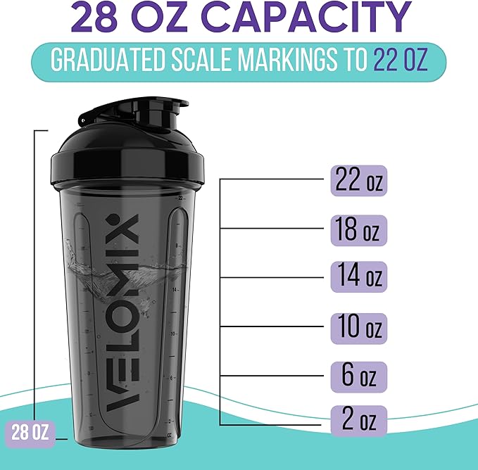 -4 PACK- 28 oz Protein Shaker Bottle for Protein Mixes - 4x Wire Whisk | Leak Proof Shaker Cups for Protein Shakes | Protein Shaker Bottle Pack | Protein Shake Cup (Clear Set)