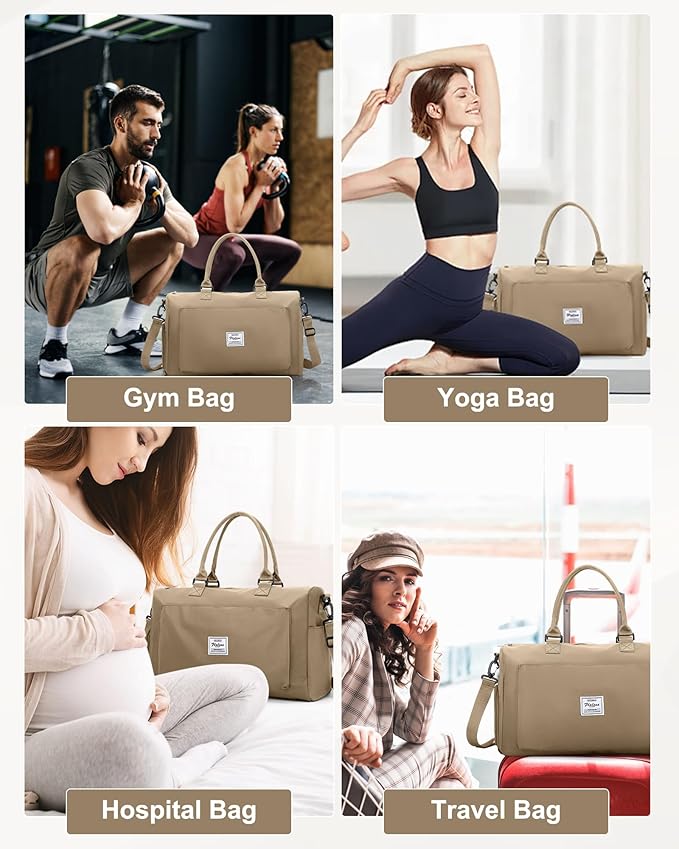 Gym Bag Womens,Travel Duffel Carry on Bag Sport Tote Bag Weekend Overnight Bag