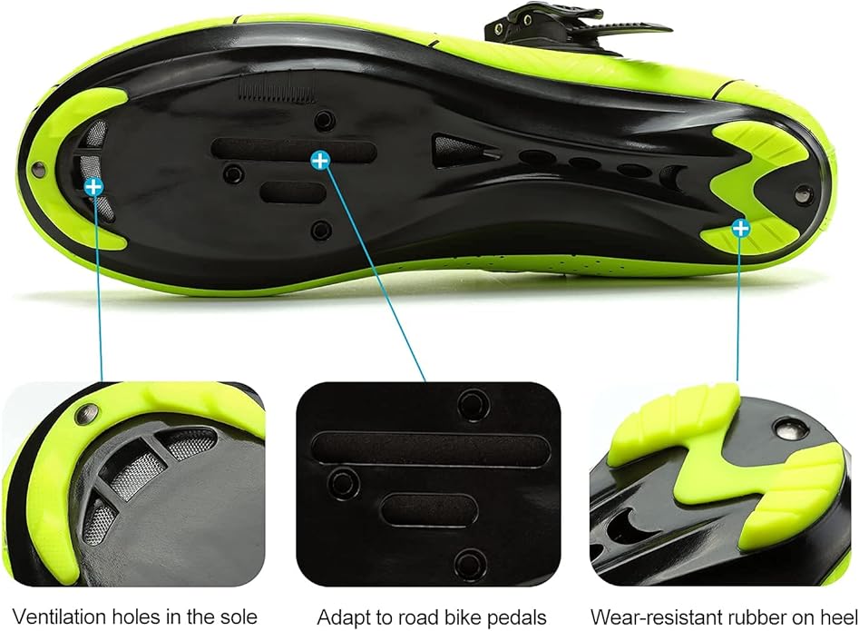 Santic Men's Cycling Shoes Road Cycling Riding Shoes Road Bike Shoes with Buckle- Roadway New